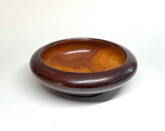 Vintage Handmade Wooden Bowl from Hawaii.