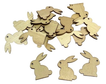 Variety Wood Shapes: Easter, Valentine, Hearts, Houses, Rabbits, Chicks, Carrots, Stars.