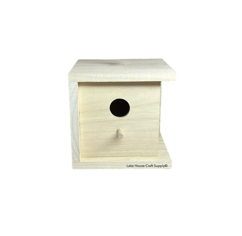 OOAK Birdhouse, Hand Painted. Rubik's Cube Birdhouse, Hand Painted, Cubist. Piet Mondrian House. image 10