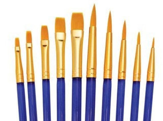 Royal & Langnickel Gold Taklon Super Value Pack Artist Brush Set 10pk