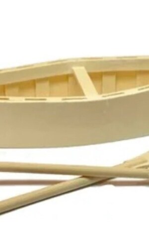 Jouets Miniatures De Kayak Et Canoë - Lot De 3 Bateaux Avec Pagaies Et Gilets De Sauvetage - Décoration Maison, Bureau, Couleur Beige