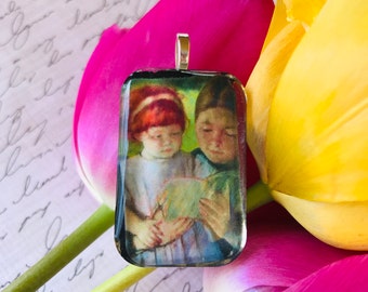 GiftJewelryShop Bronze Retro Style Mary Cassatts Breakfast in Bed Flower Pendant Charm Necklaces #22 GiftJewelryShop Bronze Retro Style Mary Cassatts Breakfast in Bed Flower Pendant Charm Necklaces #22