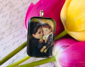 GiftJewelryShop Bronze Retro Style Mary Cassatts Breakfast in Bed Flower Pendant Charm Necklaces #22 GiftJewelryShop Bronze Retro Style Mary Cassatts Breakfast in Bed Flower Pendant Charm Necklaces #22