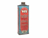 Vintage Detroit Michigan Stove Company VIT 1930s Advertising Enamel Stain Remover Antique Advertising Can