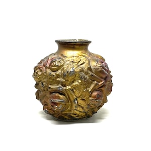 Vintage Imperial Glass Co. La Bella Rose Vase / Reverse Painted Glass Flower Vase / 1930s Home Decor