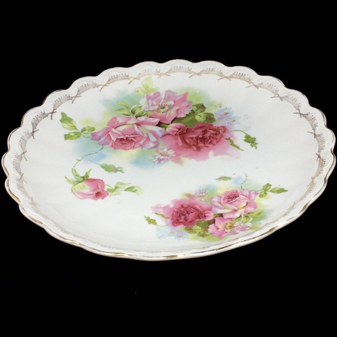 Crescent Porcelain China Pink Roses Shallow Bowl 4256 / Plate - Etsy