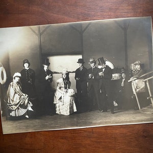 Unusual Antique Snapshot Photo 1900s Kids In Costumes School Play Photograph