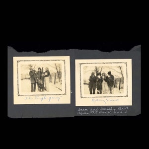 Vintage Snapshot Photos Girls Eating Snow Having Fun Unusual Vintage Photos 1930s Album Pages