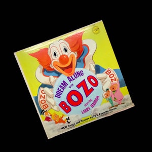 Vintage Dream Along With Bozo the Clown starring Larry Harmon Record 1960&#39;s 33 1/2 RPM