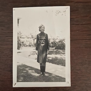 Unusual Candid Snapshot Photo 1930s Cigarette Girl Posing For The Camera