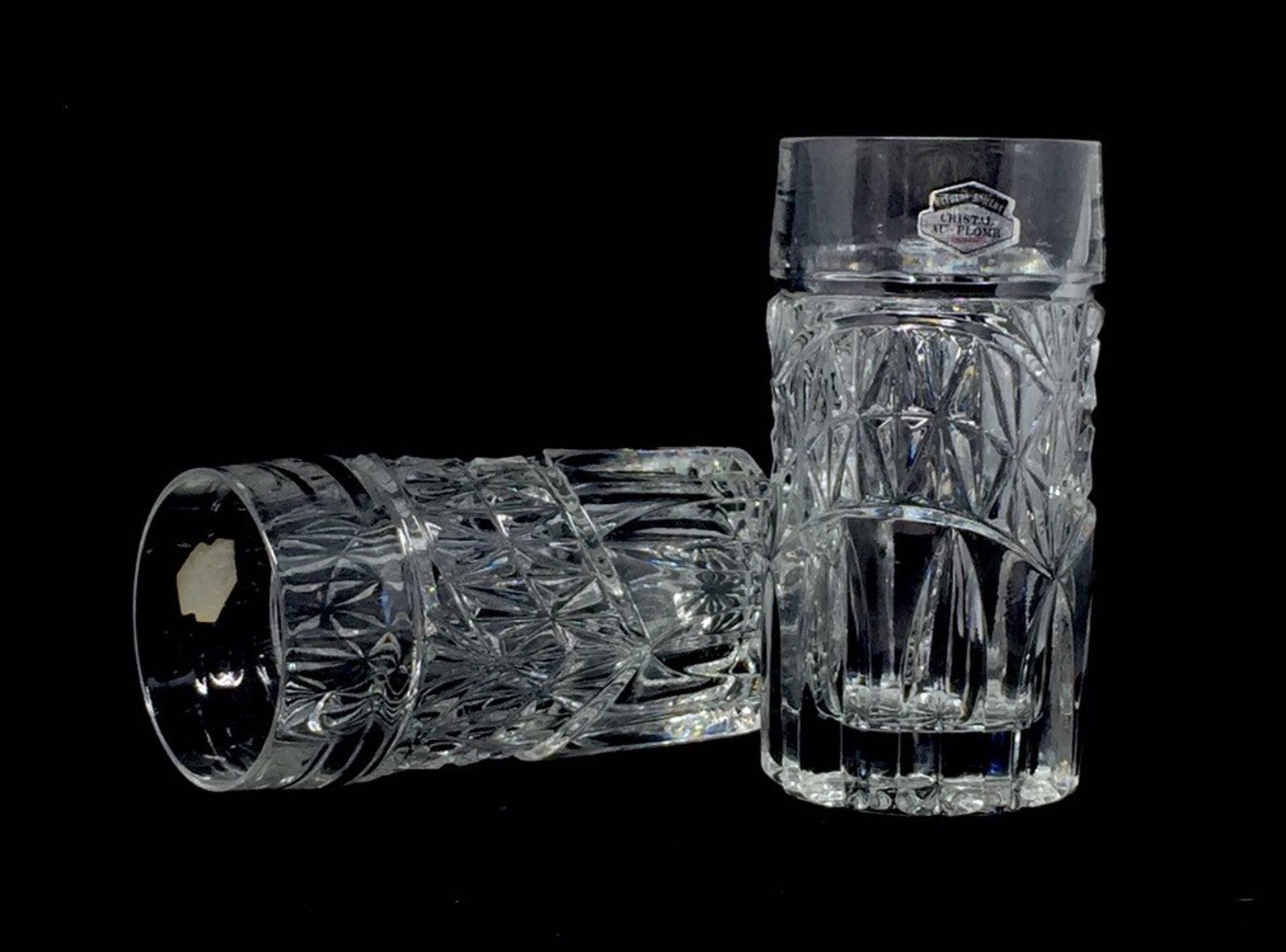 antique crystal tumblers