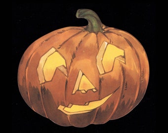 Vintage Halloween 1930s Die Cut Jack-O-Lantern / Card Stock Pumpkin 16 Available!