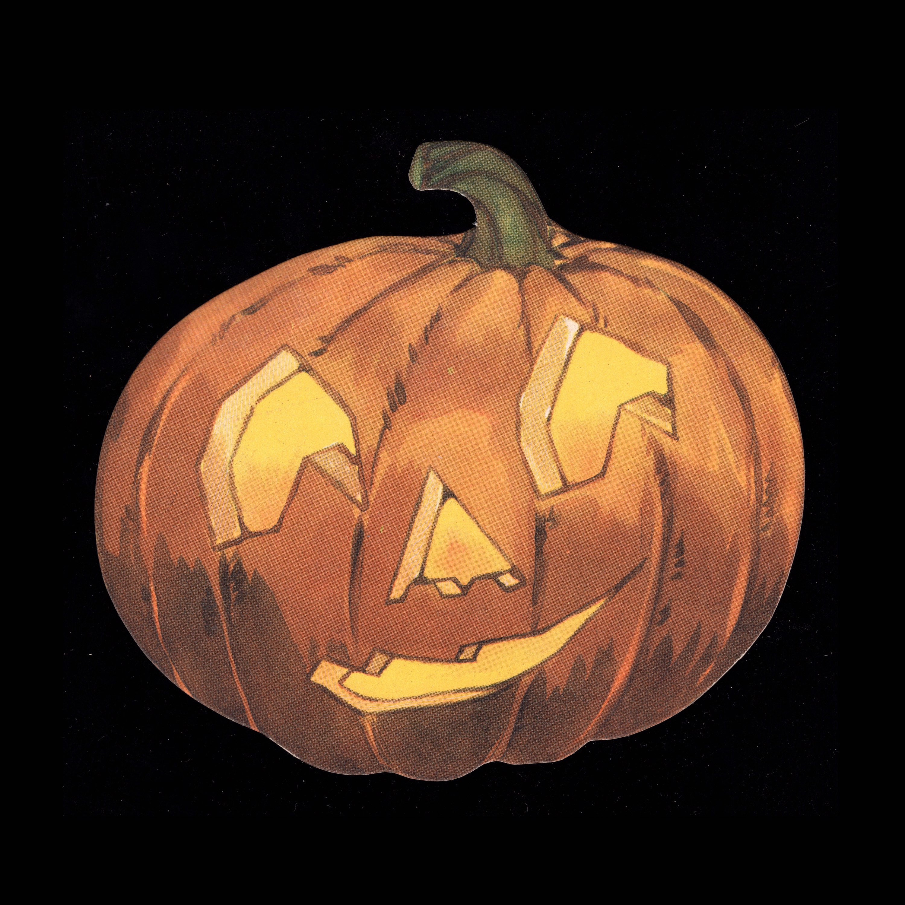 Vintage Halloween 1930s Die Cut Jack-o-lantern / Card Stock