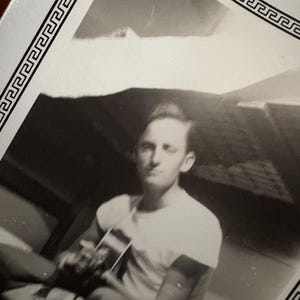 Vintage Snapshot Photo Mirror Selfie? Man With Camera Sad & Despondent Candid Photo