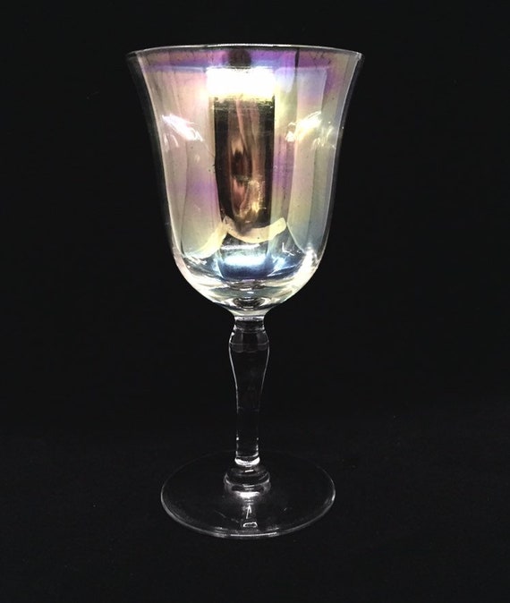 Antique Wine Glasses Goblets 1920s Iridescent Rainbow Antique Stemware Set Of 6 Antique Wine Glasses Goblets 1920s Iridescent Rainbow Antique Stemware Set Of 6