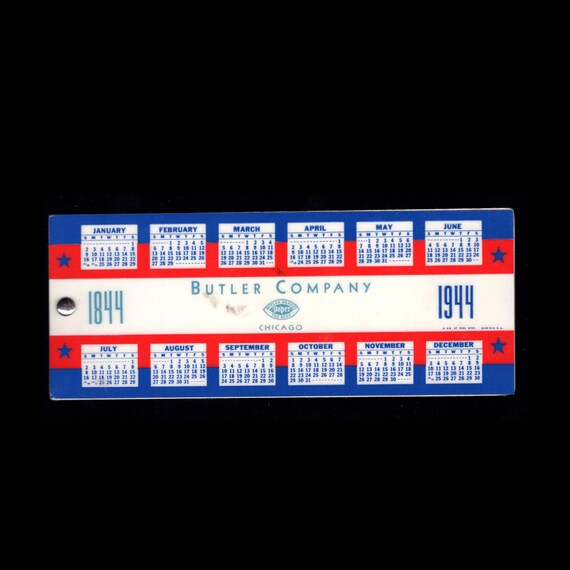 Vintage Ink Blotter 1940s Calendar / Butler Paper Company Chicago Illinois  / Vintage Ephemera / Patriotic Advertising - Etsy