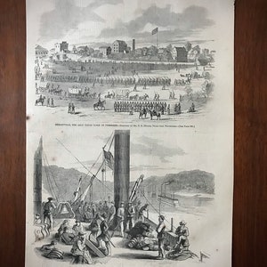 Civil War Harpers Weekly Woodcut Engraving / October 1862 Shelbyville & The Army Of The Mississippi / Ephemera