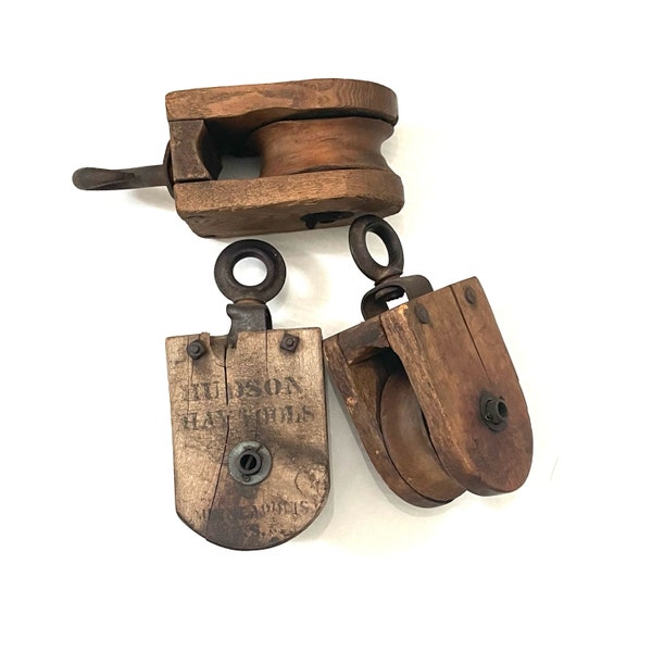 Wood Pulley Etsy