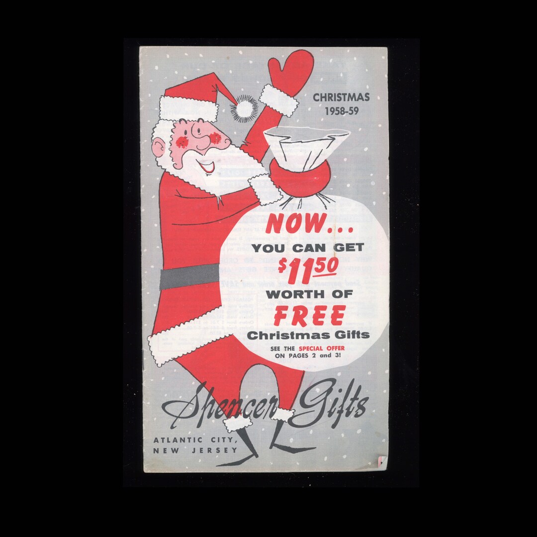 Vintage Advertising Spencer Gifts Catalog Christmas 1950s / 195859