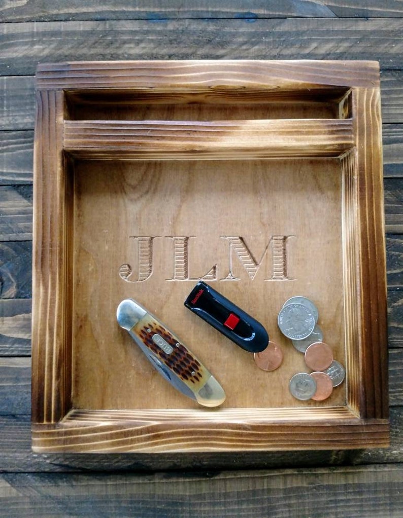 Personalized Valet Free Monogram Dresser Valet Valet Tray Etsy