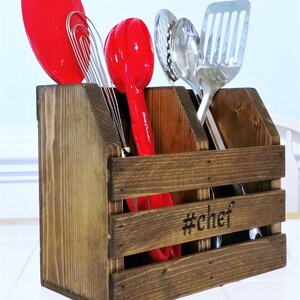 Utensil Holder, Monogrammed, Kitchen Tools, Utensil Storage image 3