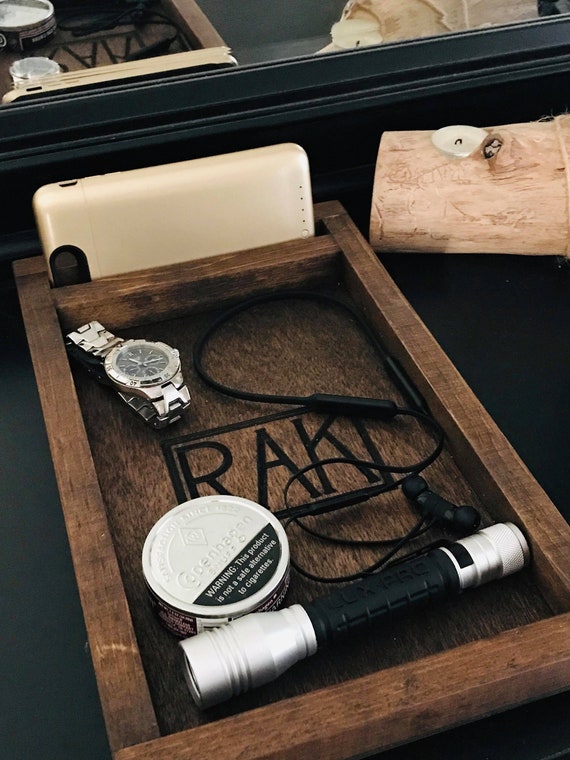 Personalized Men S Valet Dresser Valet Valet Tray Etsy