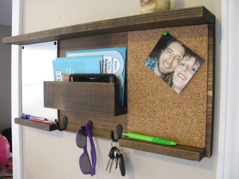 Dry Erase and Cork Board With Shelf Etsy