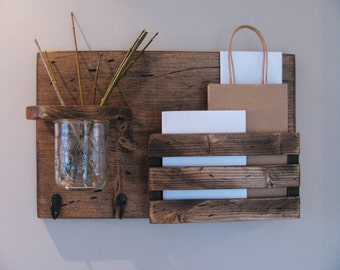 Organiseur de courrier à 2 crochets sous le bocal