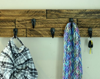 Rustic Key Holder and Hat Rack