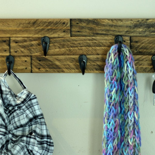 Rustic Key Holder and Hat Rack