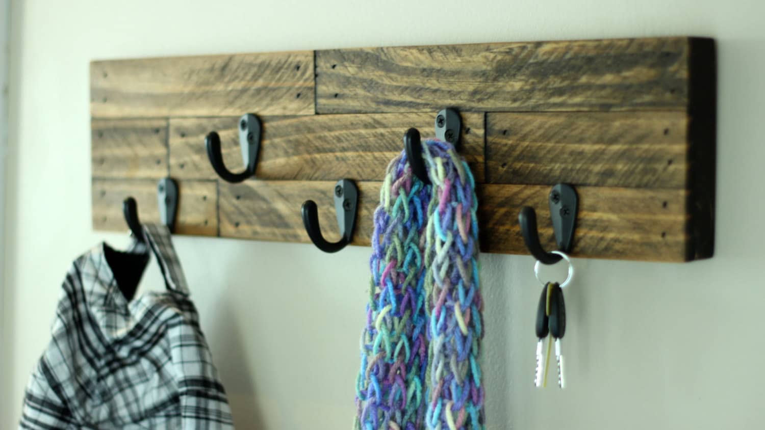 Rustic Key Holder Key Rack Hat Rack Etsy