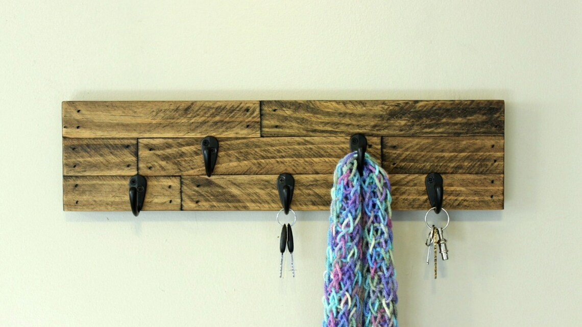 Rustic Key Holder Key Rack Hat Rack Etsy