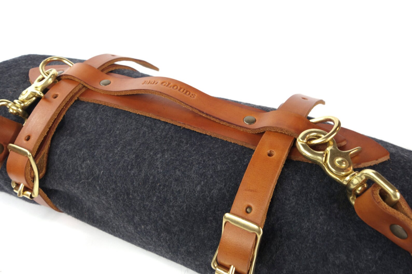 Leather Blanket Carrier Etsy