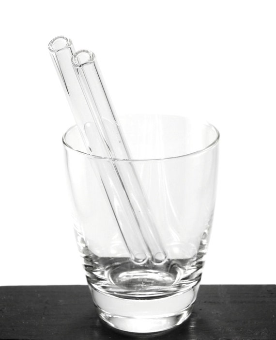 Glass Drinking Straws Straight Etsy