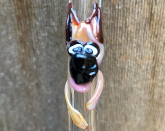 Customized Glass Drinking Straw Dog