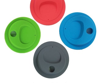 Silicone Lid for Mason Jars - for regular and wide sized glass straws