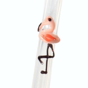 Glass Drinking Straws Flamingo image 2