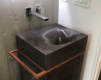 Vortex Concrete Sink with Unique Design for Modern Bathroom