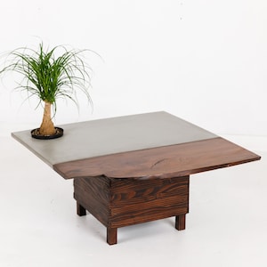 Concrete Tree Coffee Table with built-in Plant Pot, indoor and outdoor coffee table, handmade, Modern/unique coffee Table, Custom size table