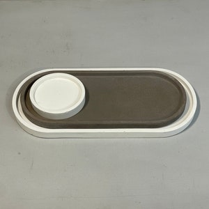 Modern Concrete Tray, Geometric Shape, valet tray, rolling tray, anniversary gift, jewelry tray, gift for him, decorative tray, candle Tray.