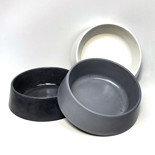 Large Concrete Dog Bowl Pet Bowls Etsy