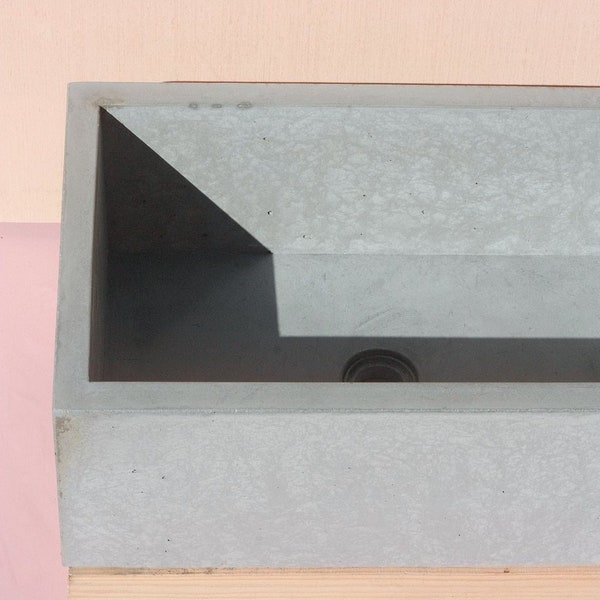 Concrete Farmhouse Sink - Handmade Cement Vessel Sink