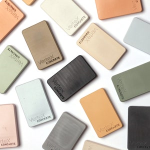 Muestras de colores concretos para su espacio, individuales, en escala de grises o en un conjunto completo de 12 colores. Ordene ahora para llevar vibraciones modernas a casa. Estilo rústico.