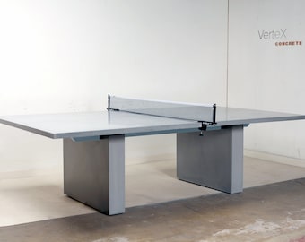Modern Concrete Ping Pong Dining Table Outdoor Multifunctional Art