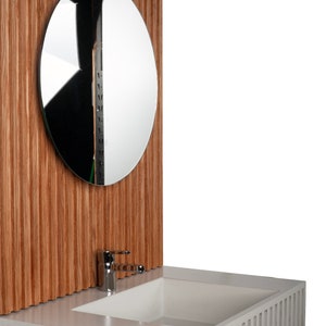 Modern Vanity Concrete Sink Strip, Design full set 8'10''x 1'10'', Double Sink, Twin Vanities, Mirrors, and Makeup Station. image 7