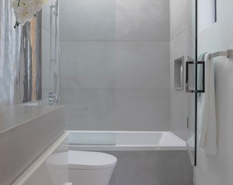 Large Concrete wall Tile - Custom Bathroom Tile - Concrete Shower Tile - Waterproof Concrete Tile