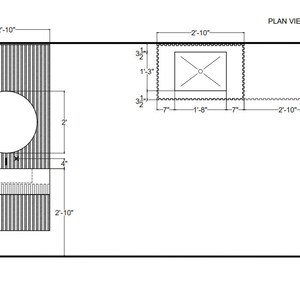 Modern Vanity Concrete Sink Strip, Design full set 8'10''x 1'10'', Double Sink, Twin Vanities, Mirrors, and Makeup Station. image 10