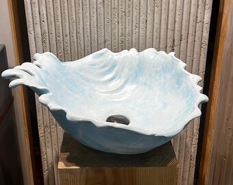 Modern Concrete Sink Drop, Handmade, UHPC, Waterproof, Customizable Dim, Modern Luxury Bathroom Ideas, interior design, Concrete Furniture.