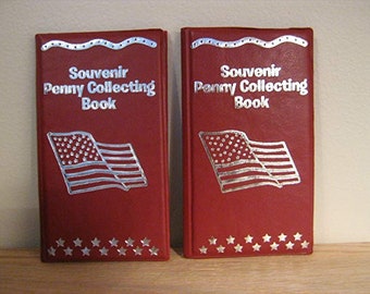 One Green One Red Elongated Penny Souvenir Book With 2 FREE Pressed Pennies!!