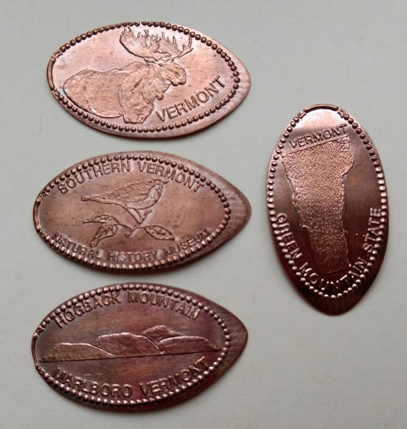 3 Keene State College Elongated pennies All copper